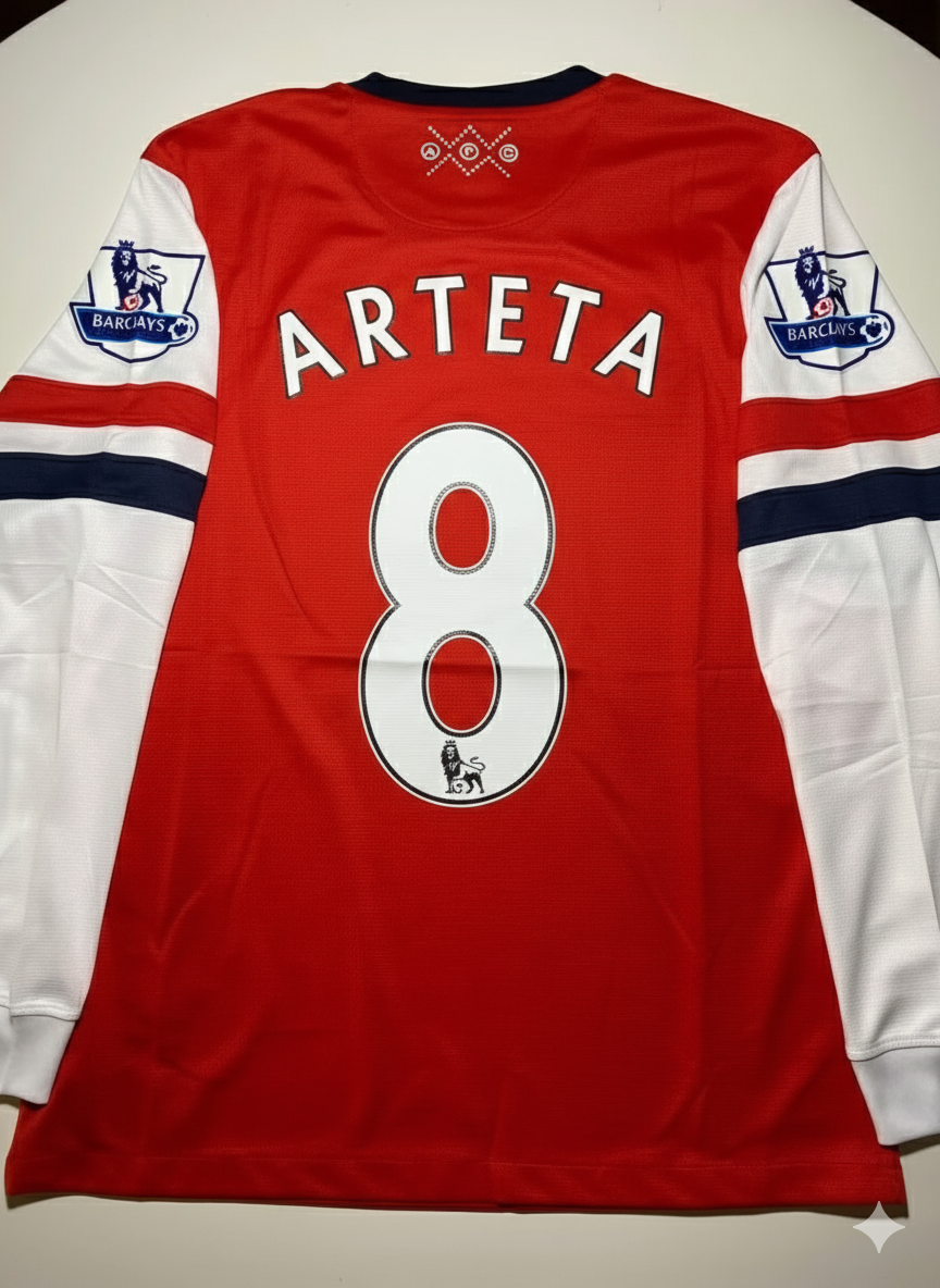 Mikel Arteta Arsenal 2011-2012 Retro Kit Jersey Trikot Maglia Soccer Shirt