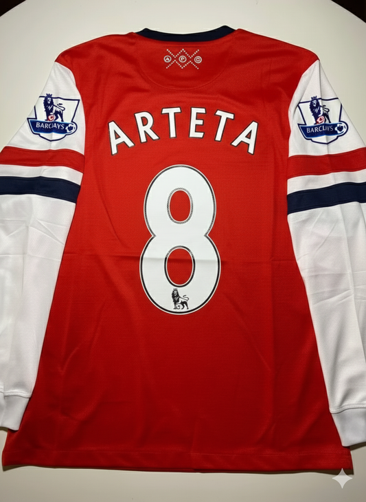 Mikel Arteta Arsenal 2011-2012 Retro Kit Jersey Trikot Maglia Soccer Shirt