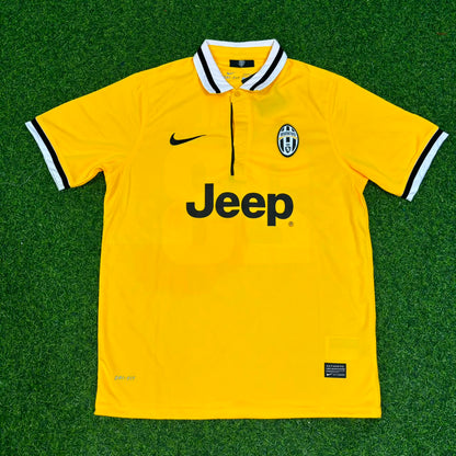 Camiseta de fútbol retro amarilla de visitante de la Juventus 2013/2014 de Arturo Vidal