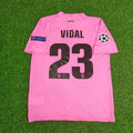 Arturo Vidal Juventus Pink 2012 2013 Saison Retro Trikot Fußballshirt