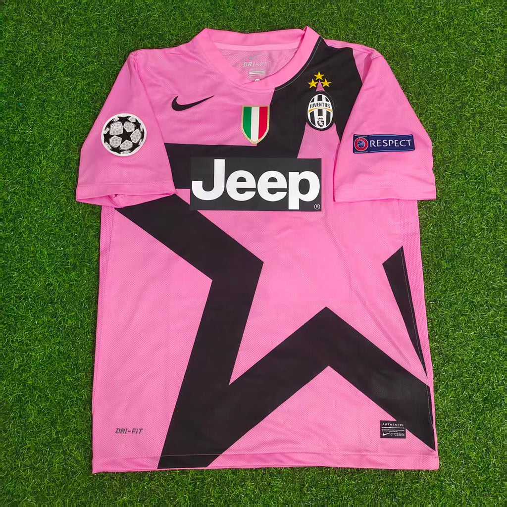 Arturo Vidal Juventus Pink 2012 2013 Saison Retro Trikot Fußballshirt