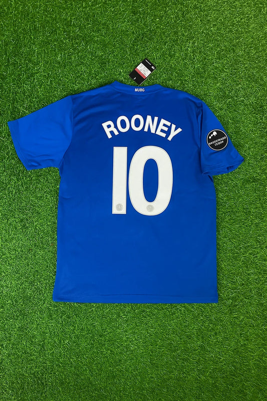 Maillot de football rétro court Wayne Rooney Manchester United 2008 Coupe du Monde de la FIFA Ligue des Champions Écusson