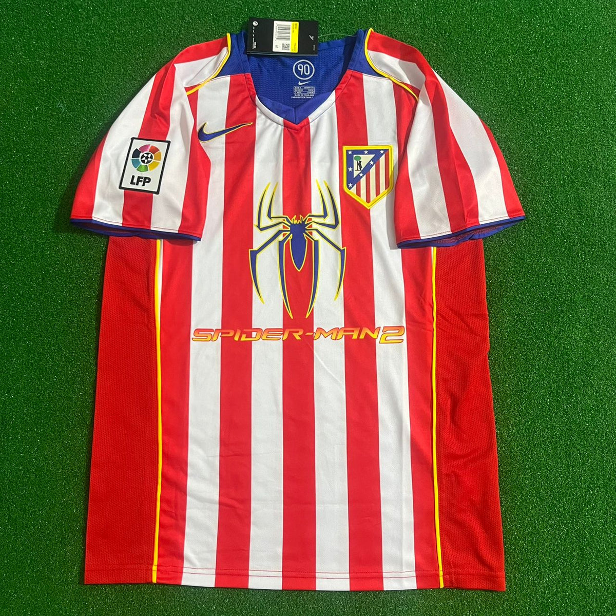 Diego Simeone Atletico Madrid 2004 2005 SpiderMan Retro Football Jersey Soccer Shirt