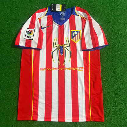Diego Simeone Atletico Madrid 2004 2005 SpiderMan Retro Football Jersey Soccer Shirt
