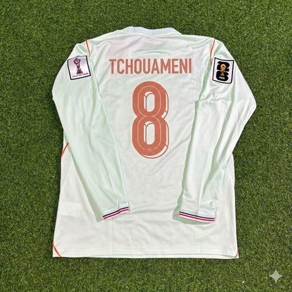 Aurélien Tchouaméni #8 Frankreich 2026 Weltmeisterschaft Auswärtstrikot Langarm