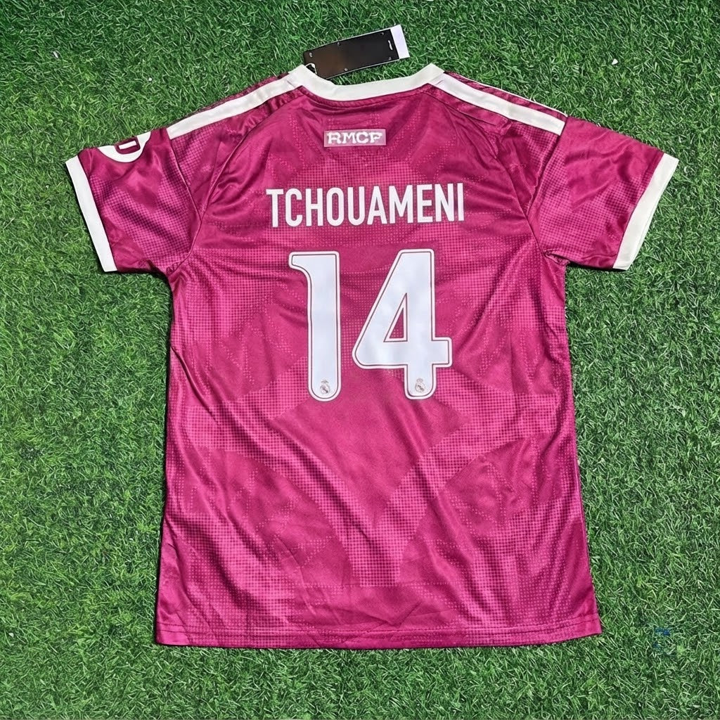 Aurélien Tchouaméni Pink Trikot Fußballtrikot