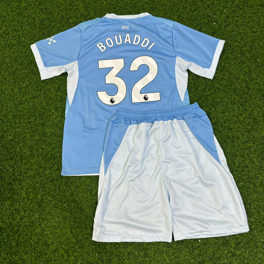 Ayyoub Bouaddi Manchester City 2026-27 Heimtrikot neue Saison Kinder Trikot Maillot Fußballshirt