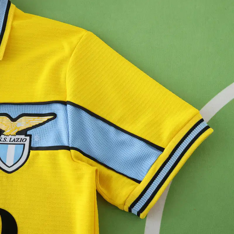 Lazio 98/99 Season Away Yellow Retro Jersey Trikot Soccer Shirt