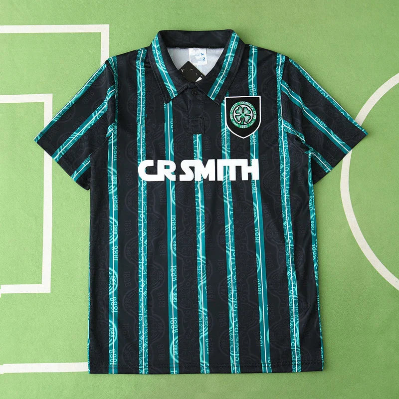 Celtic F.C 92/93 Season Black Away Retro Jersey Trikot Soccer Shirt