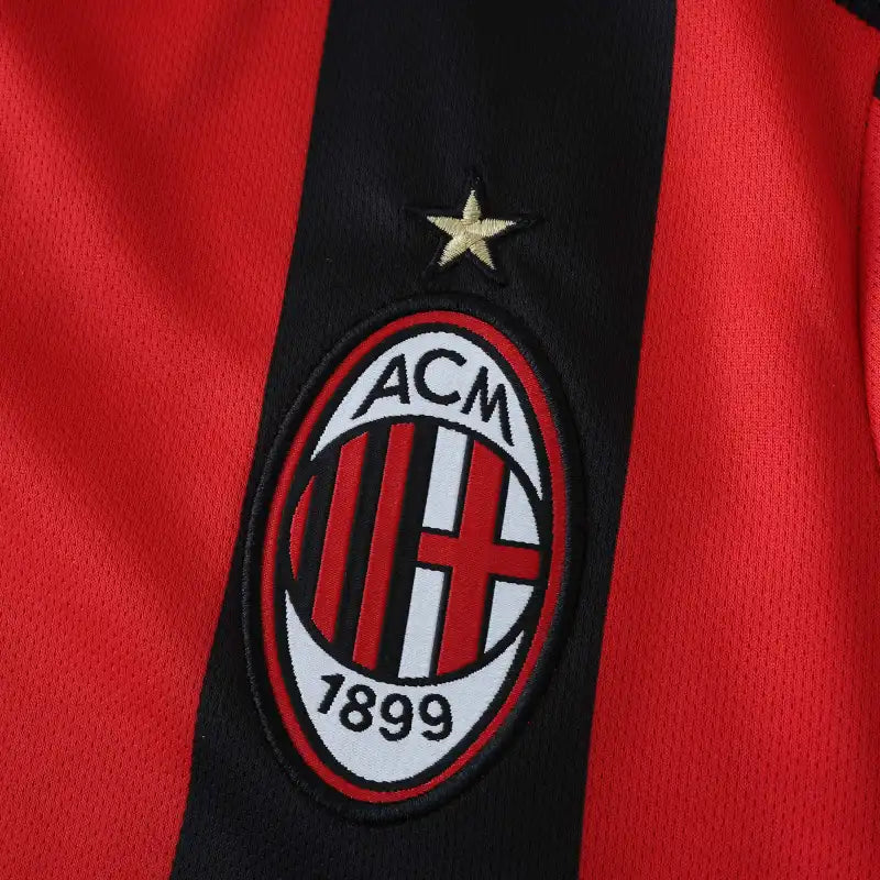 AC Mailand 03/04 Saison Heim Schwarz-Rot Retro Trikot Fußballtrikot