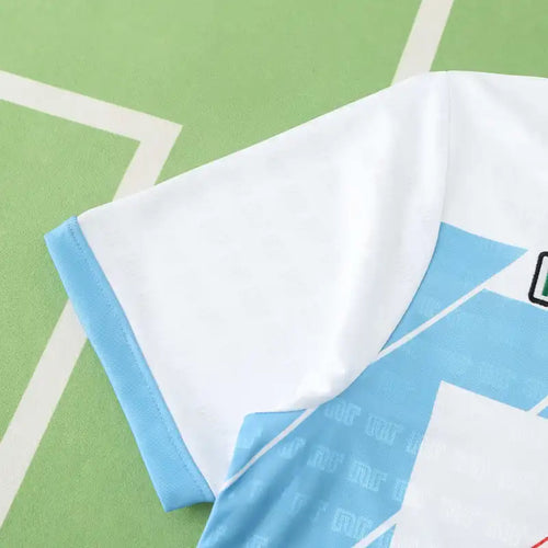 91/93 Saison S.S.C Napoli Auswärts Weiß Retro Trikot Fußballshirt