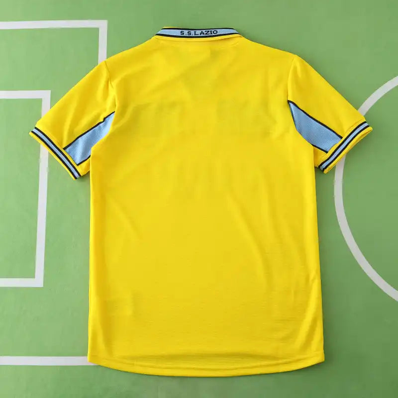 Lazio 98/99 Season Away Yellow Retro Jersey Trikot Soccer Shirt