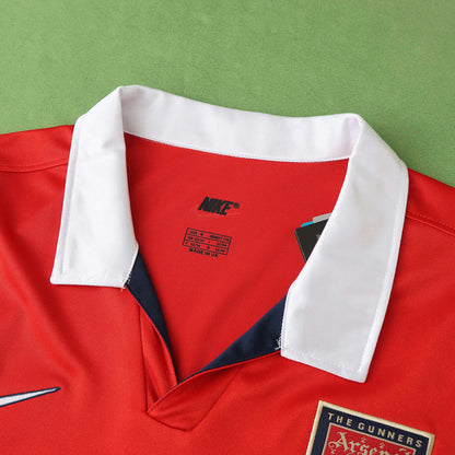 Camiseta de fútbol retro roja de local del Arsenal temporada 1997-1998 Trikot Maillot