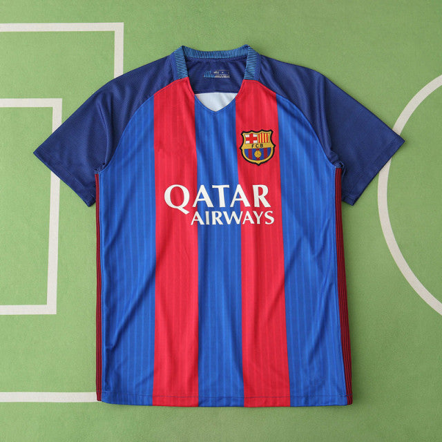 Maillot de football rétro domicile du FC Barcelone, saison 2016-2017