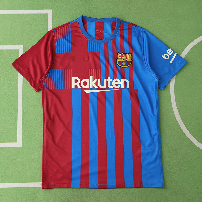 Maillot de football rétro domicile du FC Barcelone, saison 2021-2022