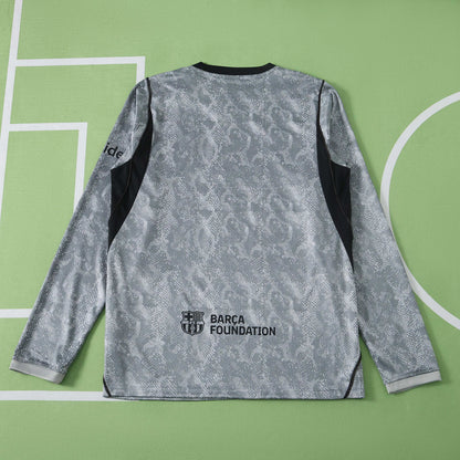 FC Barcelona 2026-2027 Season Goalkeeper Gray Long Sleeve Football Jersey Trikot Maillot