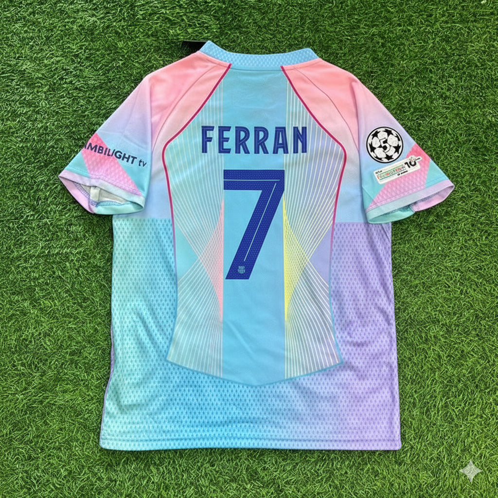 Ferran Torres Barcelona Home Miami Sunset New Season 2026 Jersey Trikot Maillot Soccer Shirt