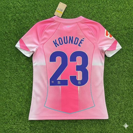 Jules Koundé  Barcelona Home Pink New Season 2026 Jersey Trikot Maillot Soccer Shirt