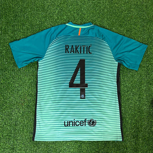 Ivan Rakitic – Barcelona 2016/17 Away Retro Jersey Trikot Maillot Soccer Shirt