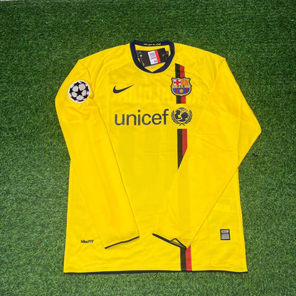 Barcelona 2008/09 Yellow Away Retro Jersey – Andres Iniesta