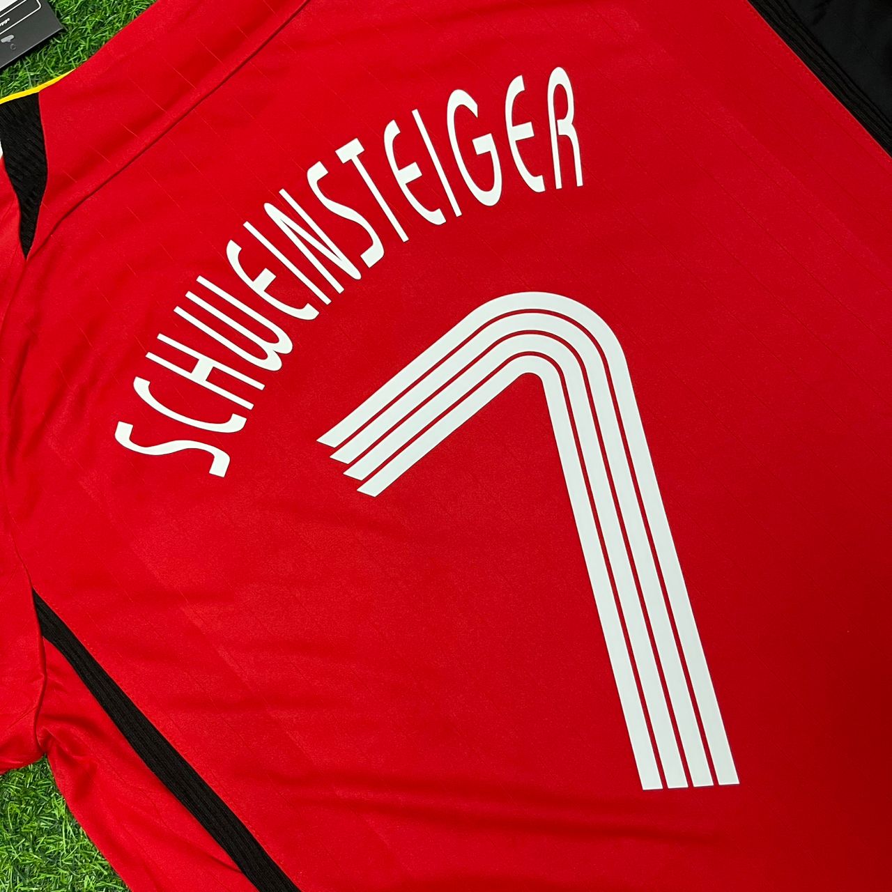 Bastian Schweinsteiger Germany 2006 World Cup Away Red Black Retro Football Jersey