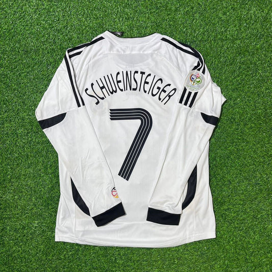 Germany 2006 World Cup Long Sleeve White Football Jersey – Bastian Schweinsteiger