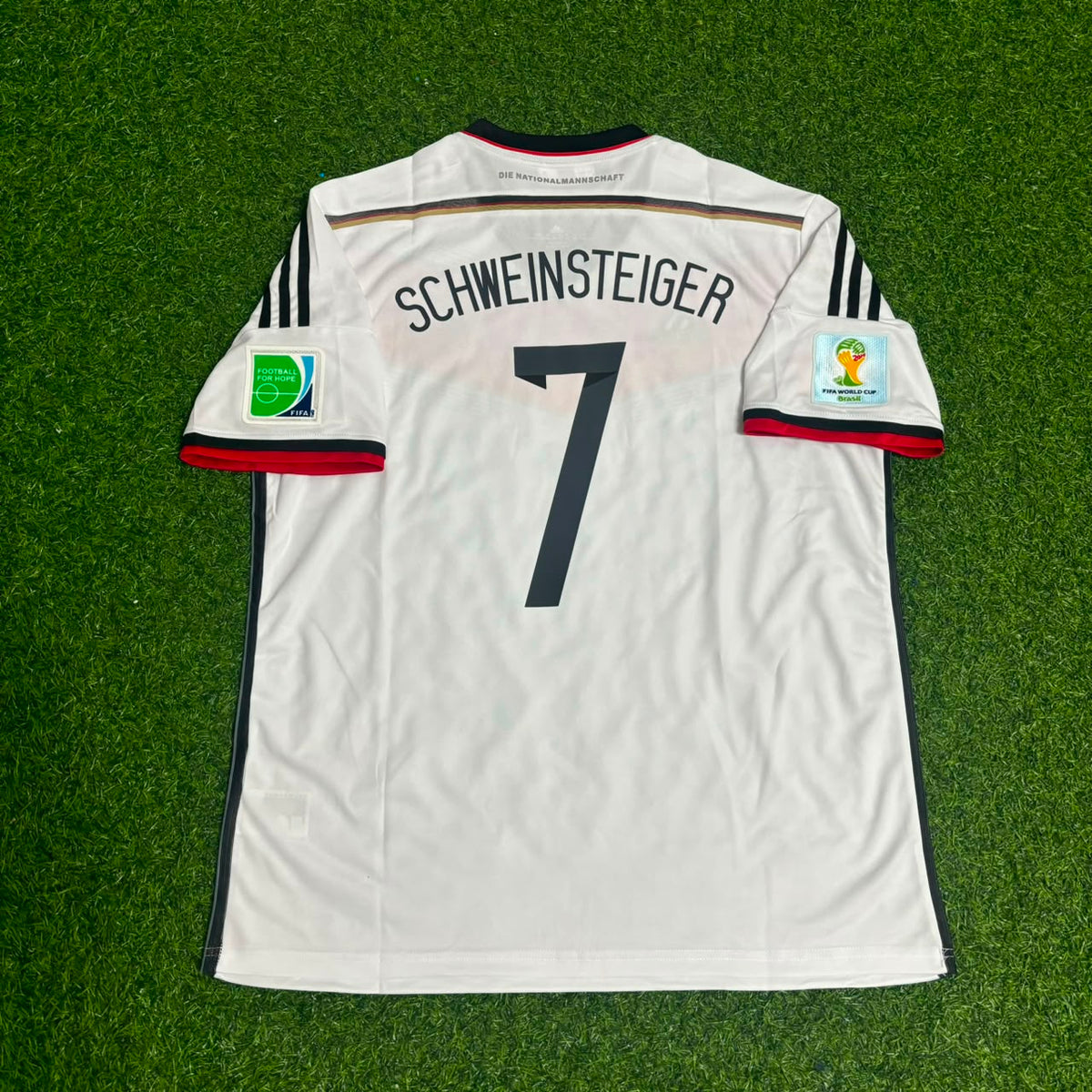 Bastian Schweinsteiger - Alemania Deutschland Copa Mundial 2014 Camiseta Retro Blanca Trikot Maillot Fútbol