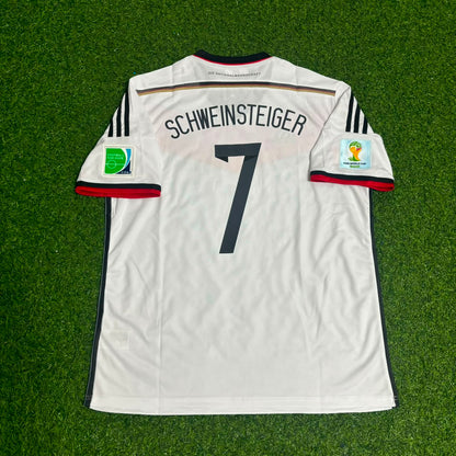 Bastian Schweinsteiger - Alemania Deutschland Copa Mundial 2014 Camiseta Retro Blanca Trikot Maillot Fútbol
