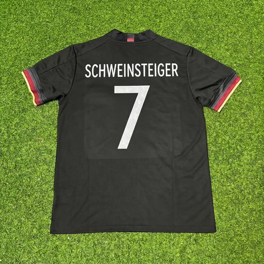 Camiseta de fútbol retro negra de Alemania de Bastian Schweinsteiger #7