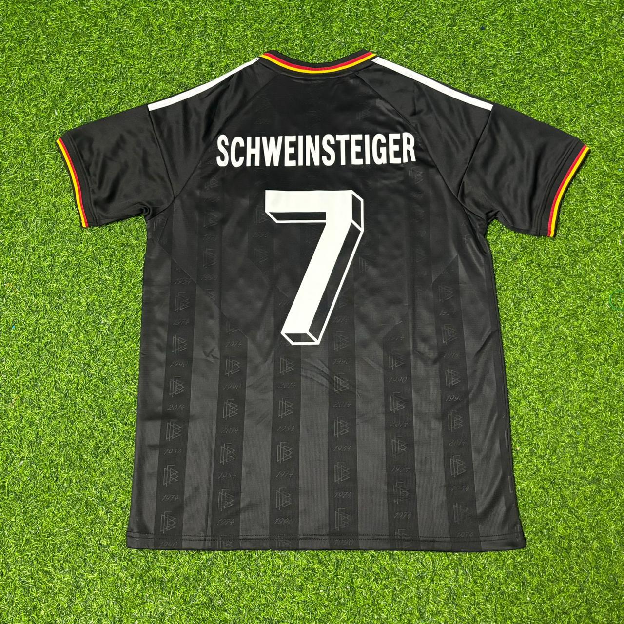 Bastian Schweinsteiger Germany Black Retro Vintage Football Jersey