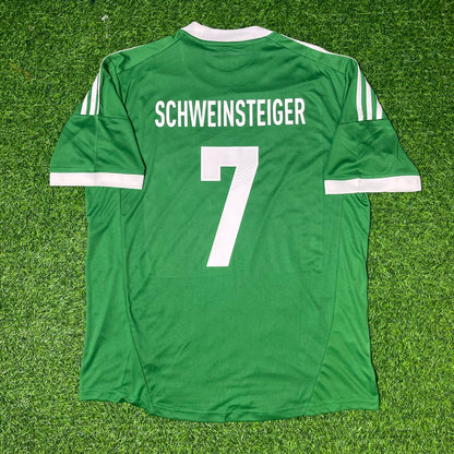 Maillot de football rétro vert Allemagne EURO 2012 – Bastian Schweinsteiger