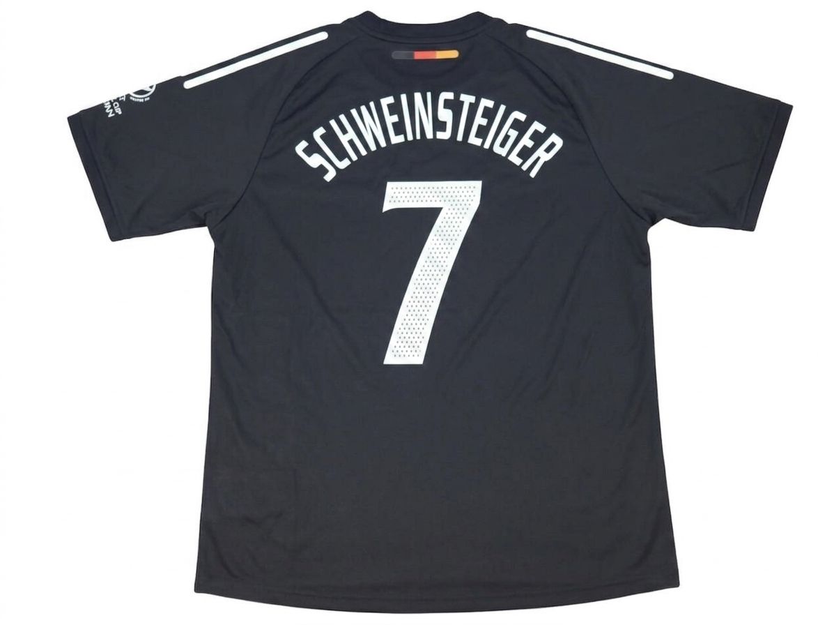 Bastian Schweinsteiger Germany Deutschland 2002 World Cup Japan Korea Black Retro Jersey Trikot