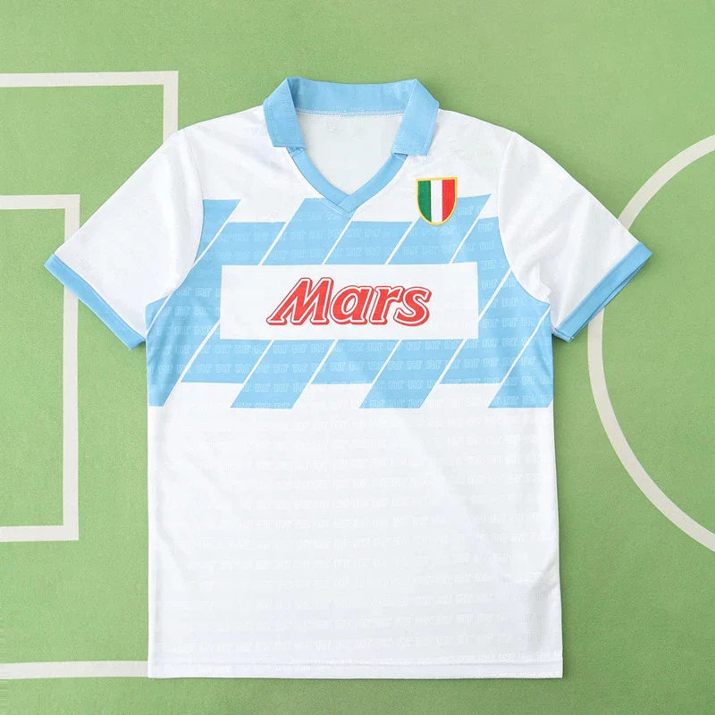 91/93 Season S.S.C Napoli Away White Retro Jersey Trikot Soccer Shirt
