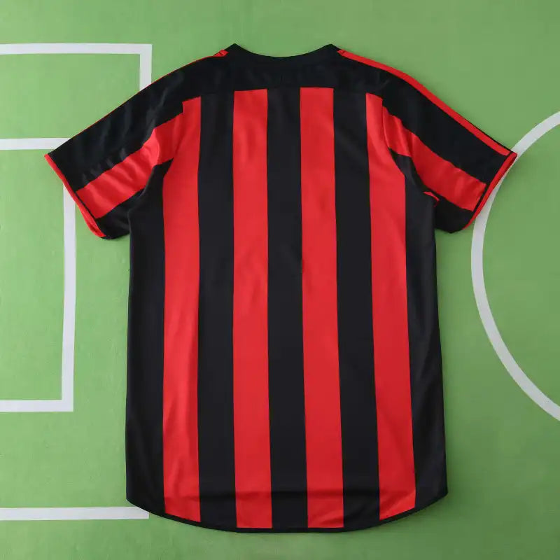 AC Mailand 03/04 Saison Heim Schwarz-Rot Retro Trikot Fußballtrikot