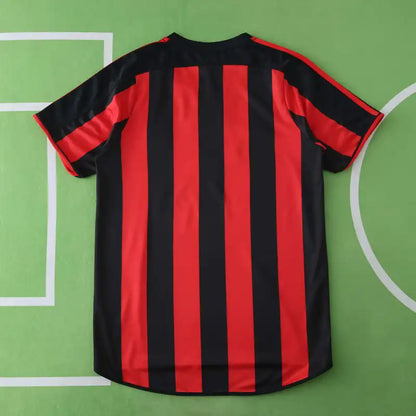 AC Mailand 03/04 Saison Heim Schwarz-Rot Retro Trikot Fußballtrikot