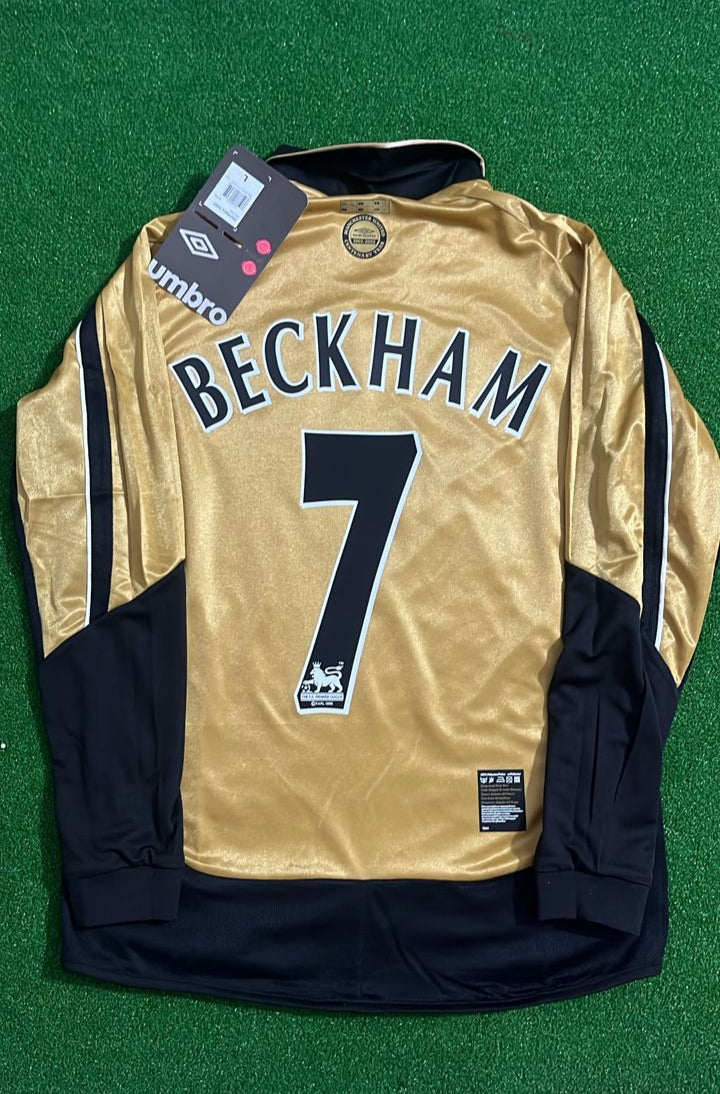 David Beckham #7 Manchester United 01/02 Maillot réversible extérieur Retro Jersey Maillot Trikot Maglia Maillot de football