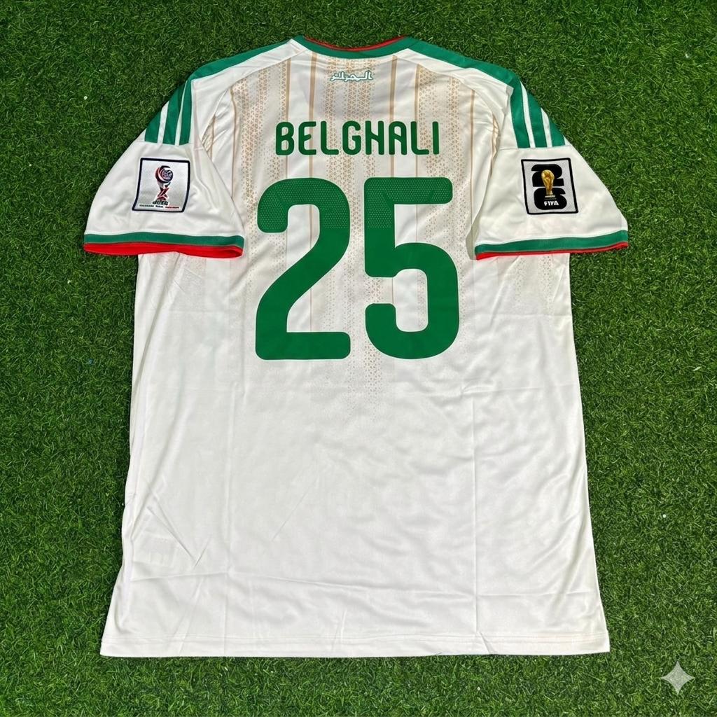 Rafik Belghali Maillot de football blanc Algérie Coupe du Monde 2026
