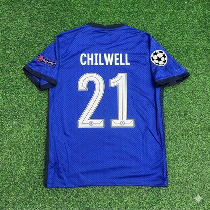 Ben Chilwell 21- Chelsea 2021 Champions League Final Blue Retro Football Jersey Kit