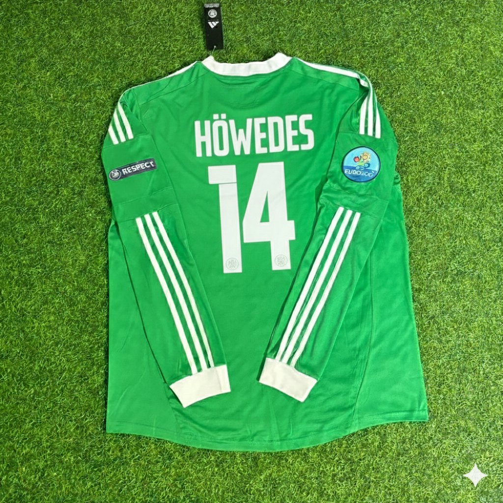 Germany 2012 EURO Long Sleeve Green Retro Football Jersey – Benedikt Howedes