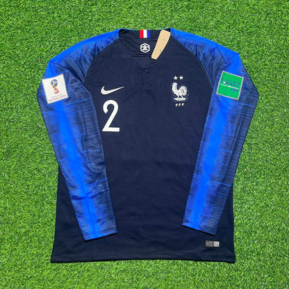 Benjamin Pavard France 2018 World Cup Final Long Sleeve Retro Football Jersey Kit