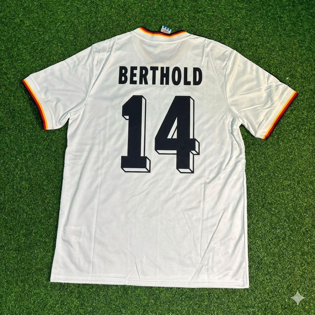 Thomas Berthold #14 Deutschland 1986 Weltmeisterschaft Retro Trikot Wein