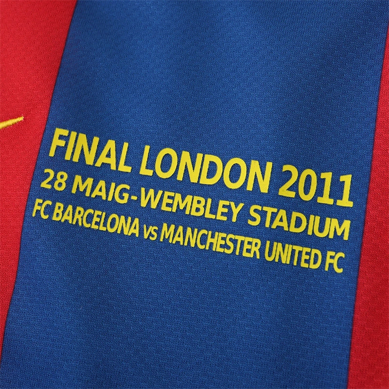 FC Barcelona 10/11 Season Home final match RetroJersey Trikot Soccer Shirt