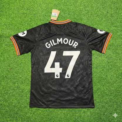 Billy Gilmour 47- Chelsea 2019/2020 Auswärts Schwarz Retro Fußballtrikot Set