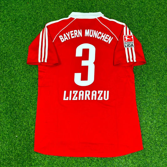 Bayern Munich 2005/06 Bundesliga Red Home Retro Football Jersey – Bixente Lizarazu