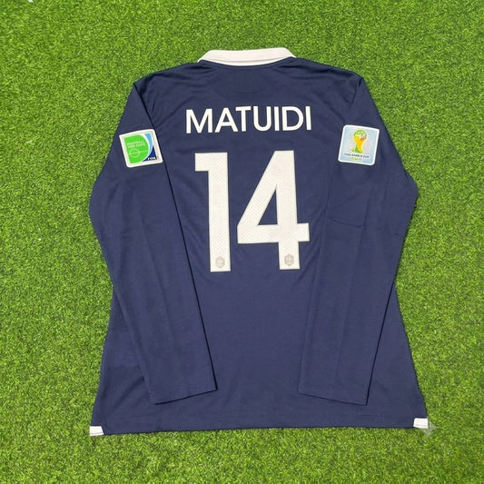Maillot de football à manches longues Blaise Matuidi #14 France Coupe du Monde 2014