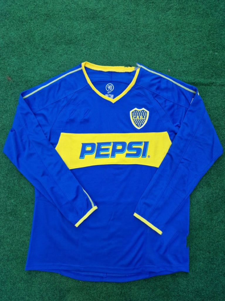 Boca Juniors 2003 2004 Retro Langarm Trikot