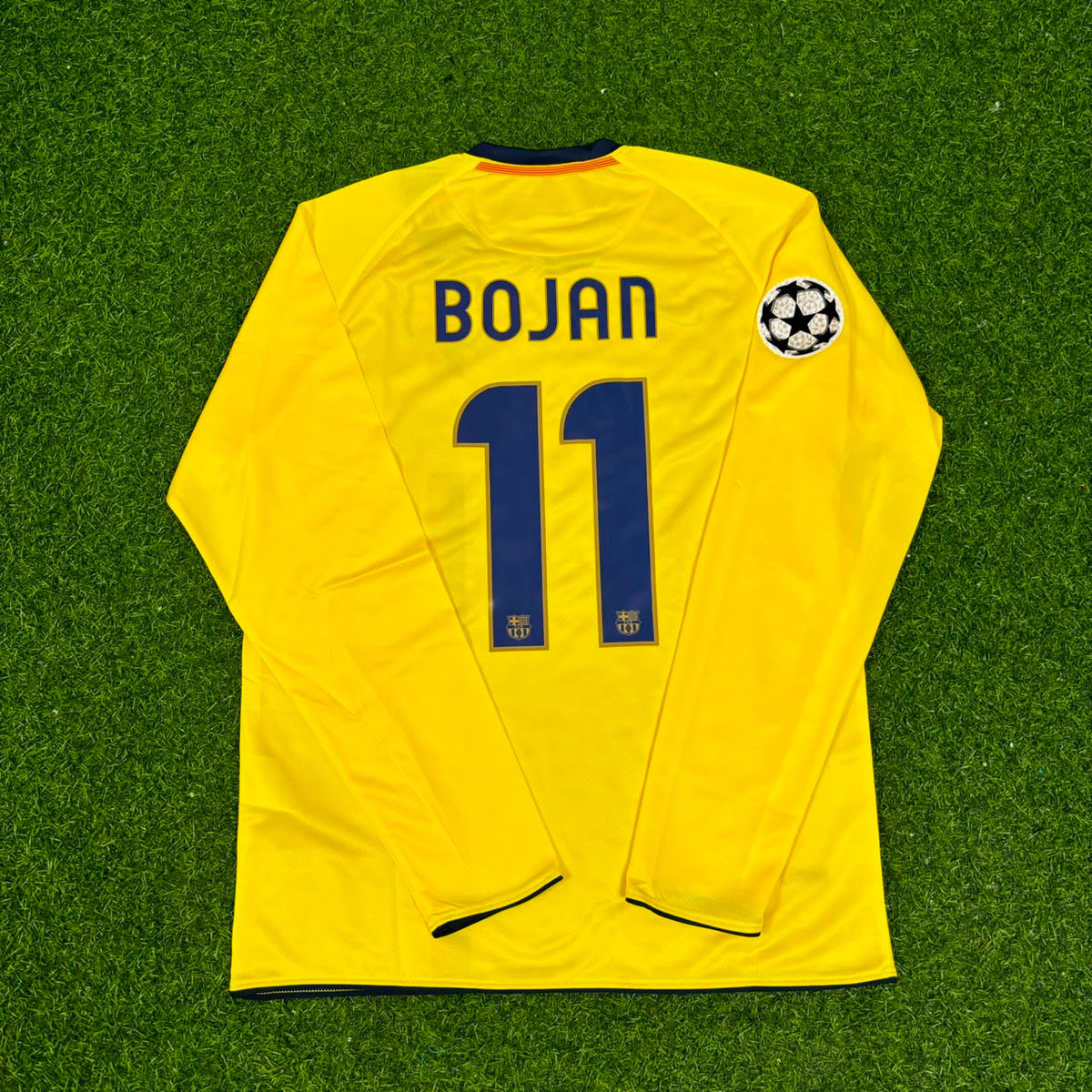 Bojan Krkić FC Barcelona Saison 08/09 Gelbes Auswärtstrikot Retro Fußballtrikot