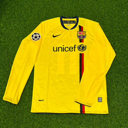 Bojan Krkić FC Barcelona Saison 08/09 Gelbes Auswärtstrikot Retro Fußballtrikot