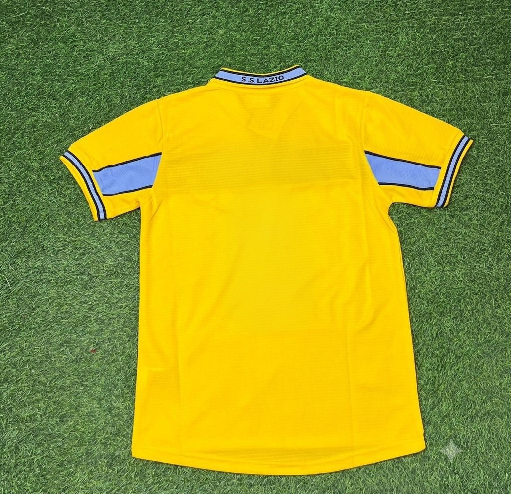 Lazio 1998-2000 Yellow Retro Football Jersey