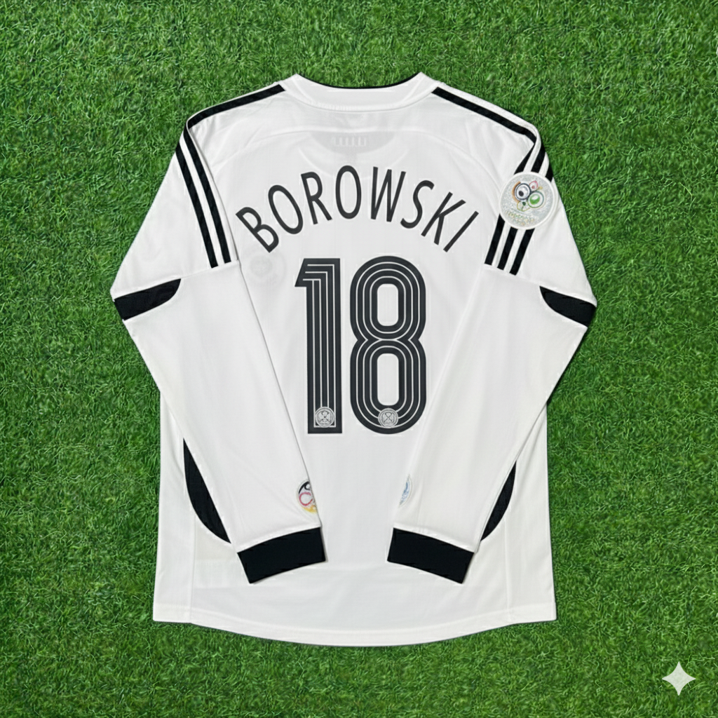 Tim Borowski Deutschland WM 2006 Langarm Weißes Fußballtrikot